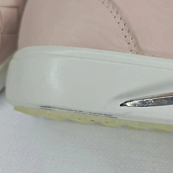 Ecco Women's Blush Pink Leather Woven Slip-on Sneaker Size 9 - Picture 11 of 16